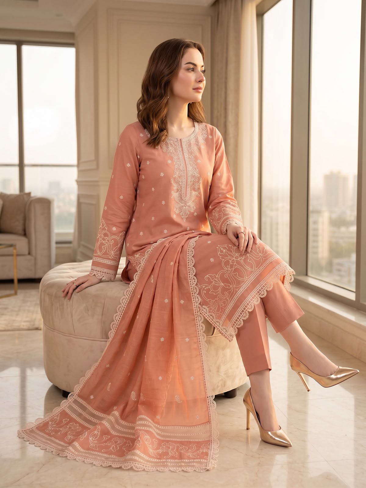 Embroidered Luxury Winter Creation
