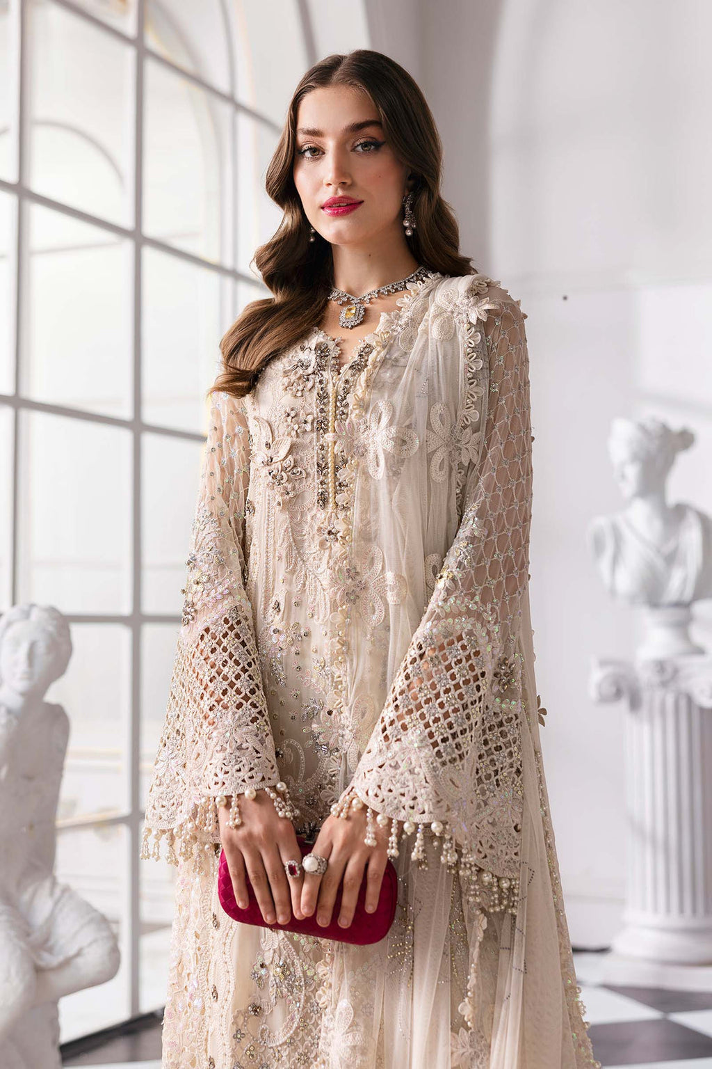 Maria B Embroidered Chiffon Suit