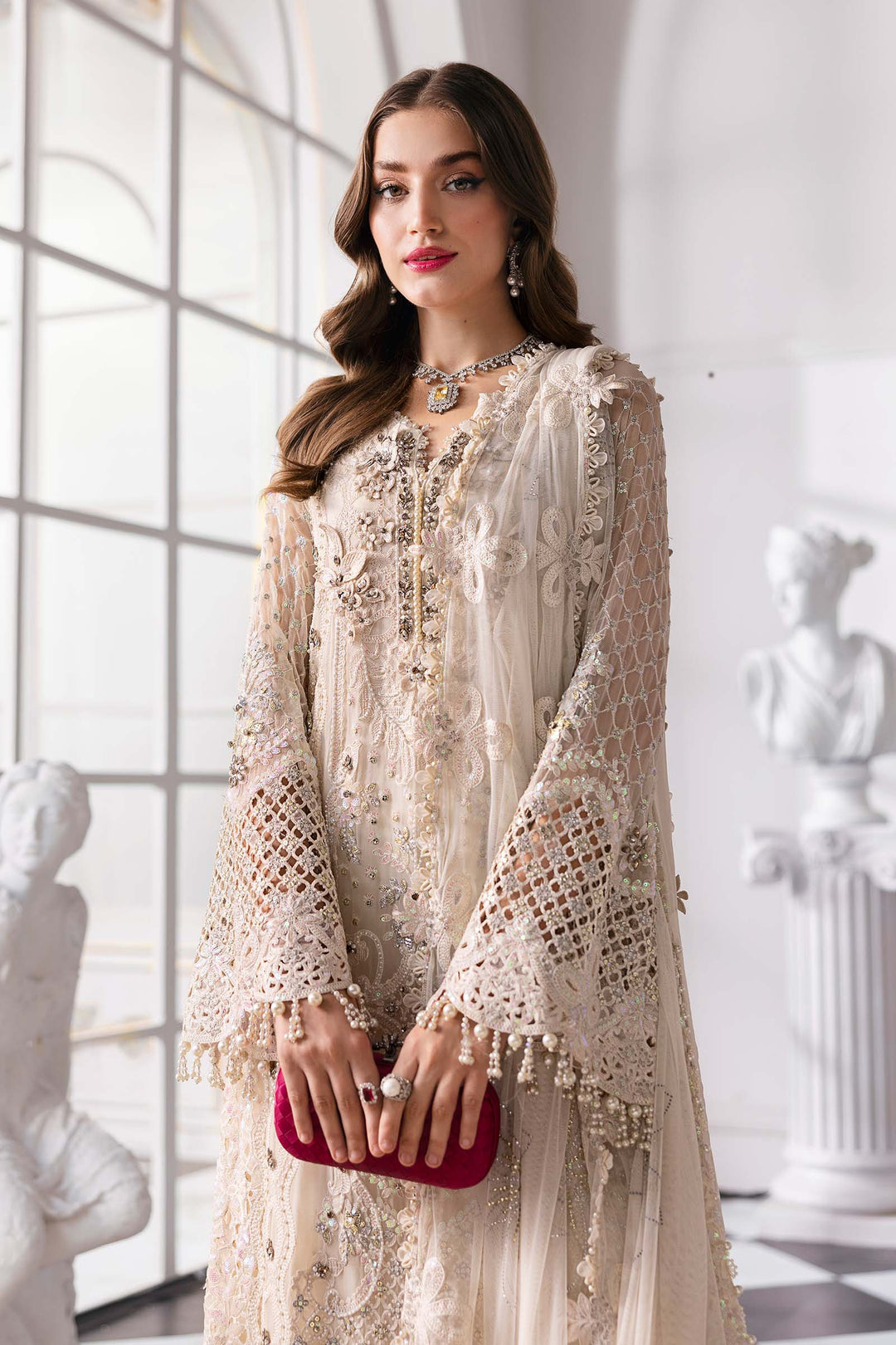 Maria B Embroidered Chiffon Suit