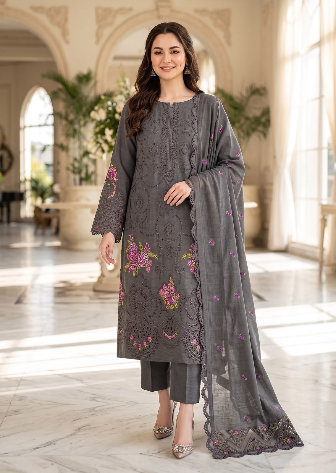 Embroidered Luxury Winter Creation