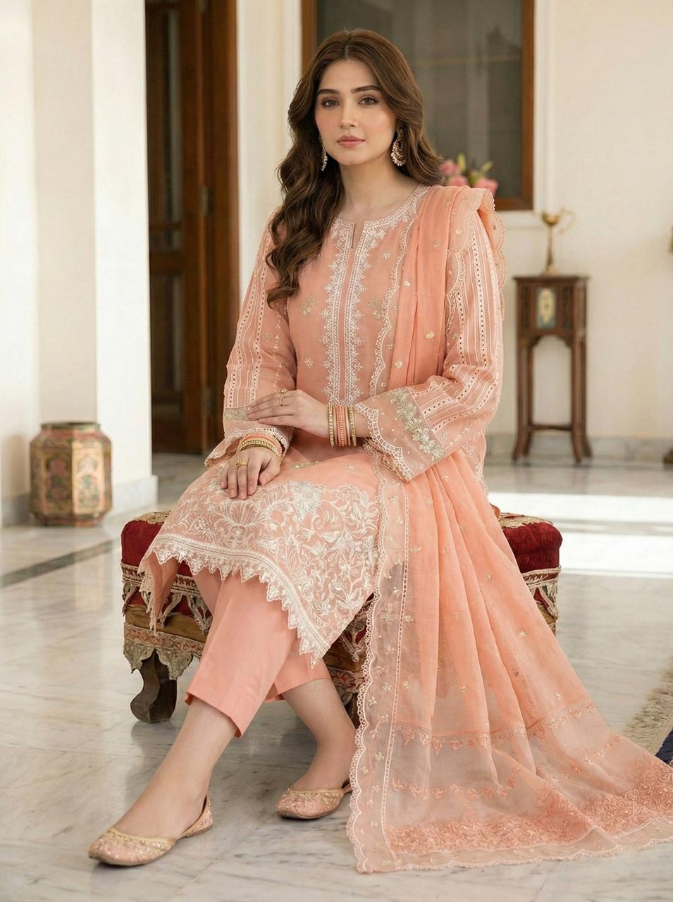 Embroidered Luxury Lawn Creation