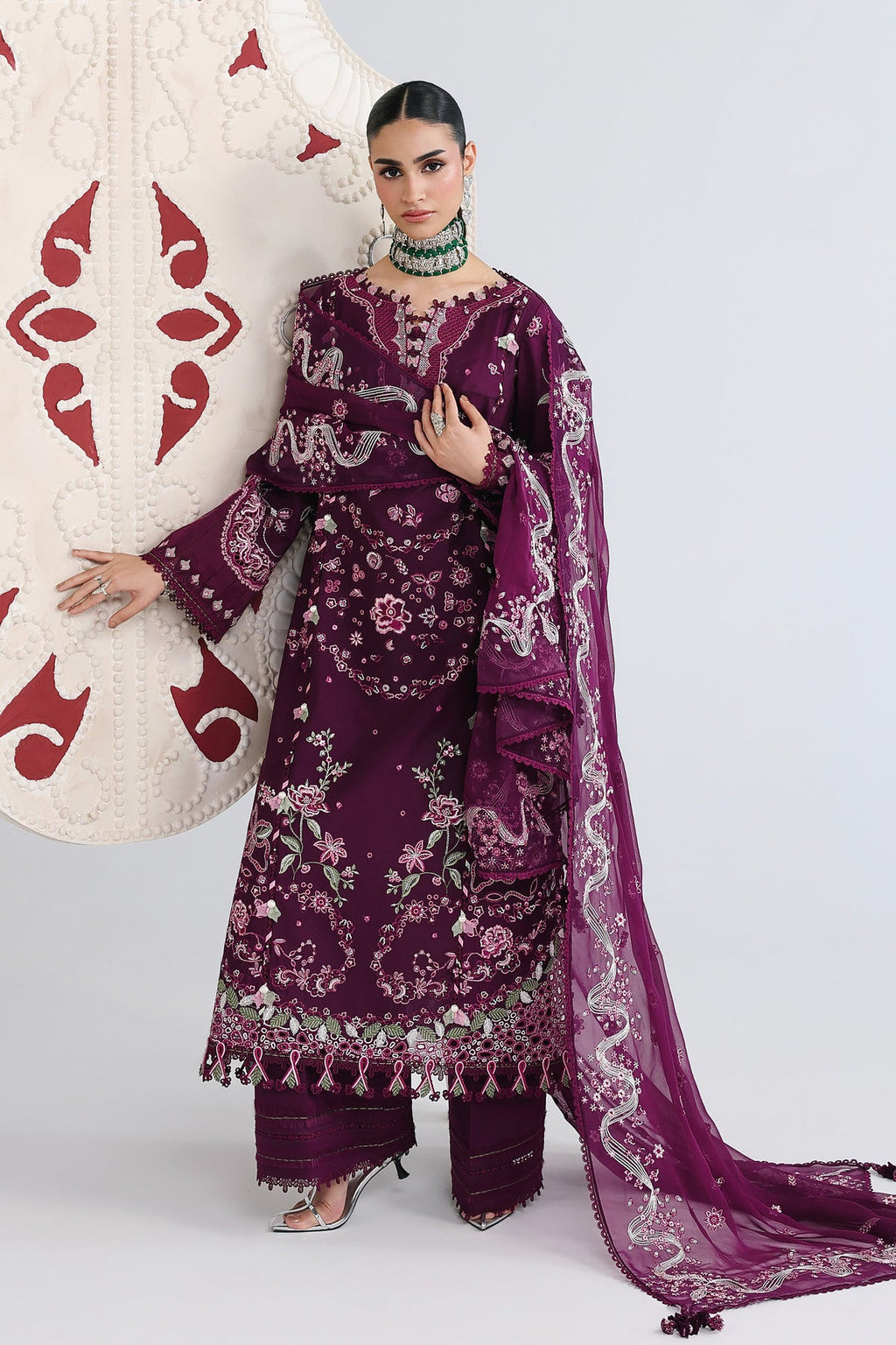 Qalamkar Embroidered Luxury Lawn