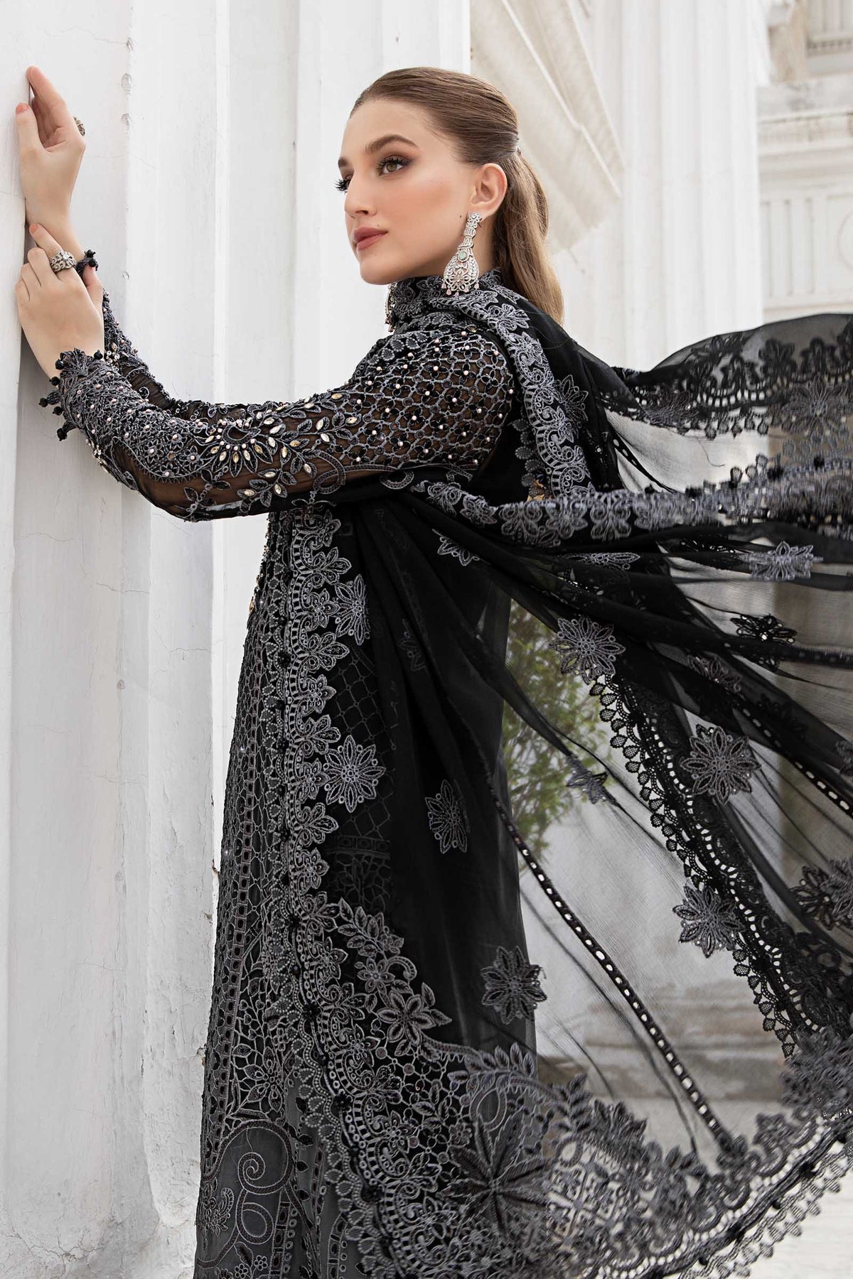 Maria B Embroidered Luxury Chiffon Suit