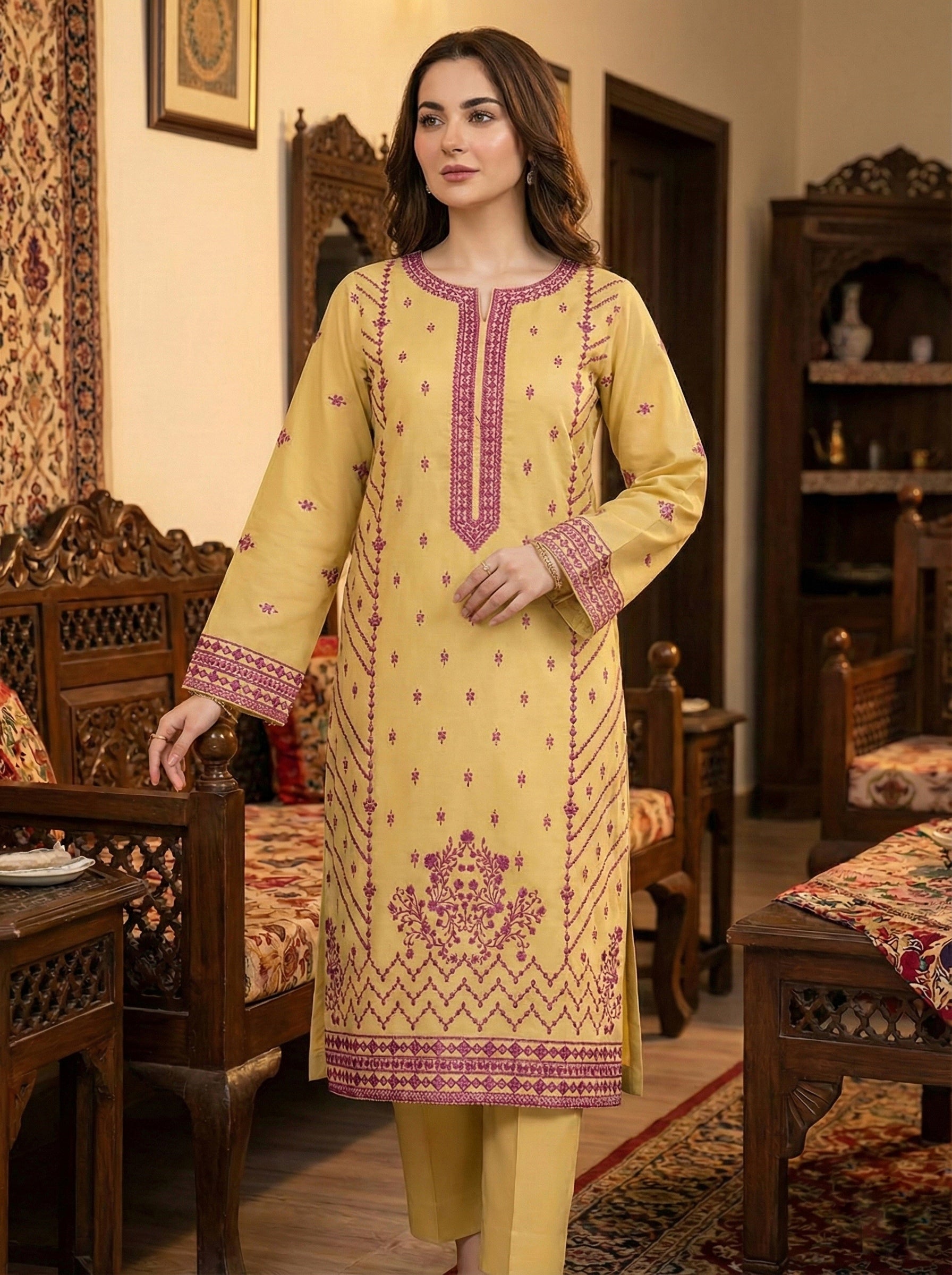 Embroidered Karandi 2 Pc