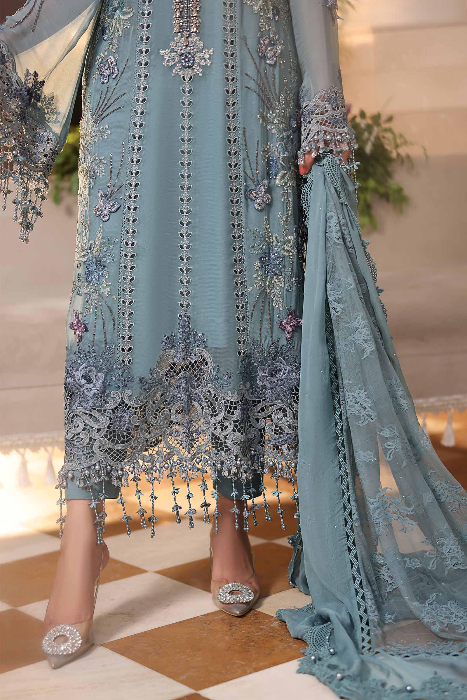 Maria B Embroidered Luxury Chiffon Dress