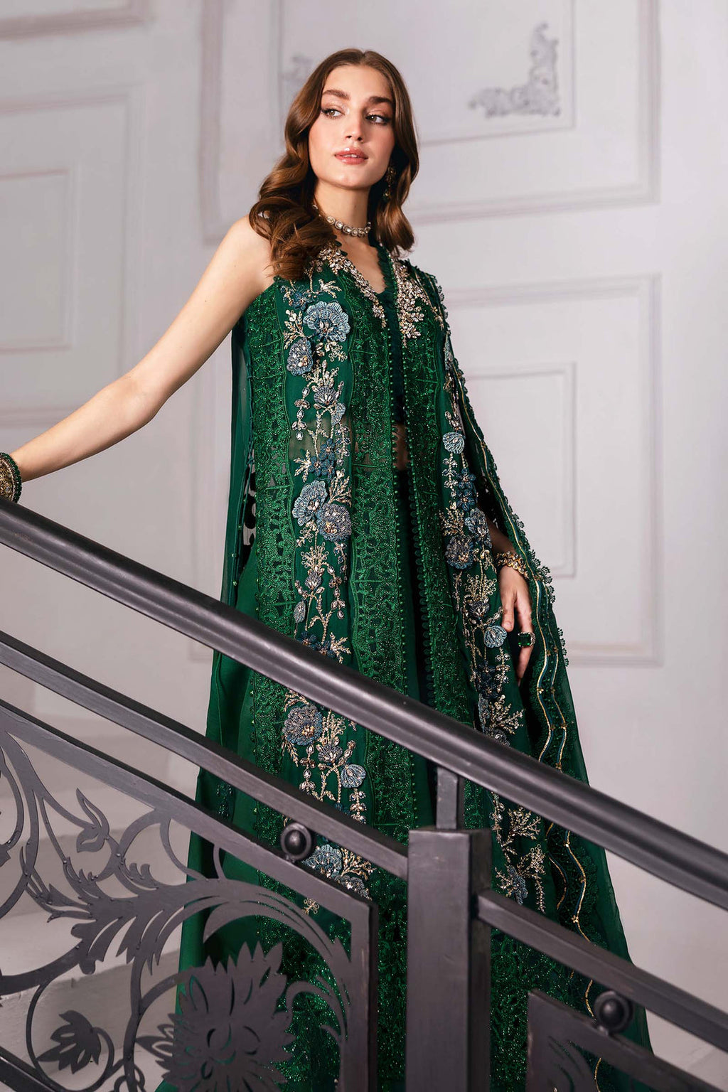 Maria B Embroidered Chiffon Suit