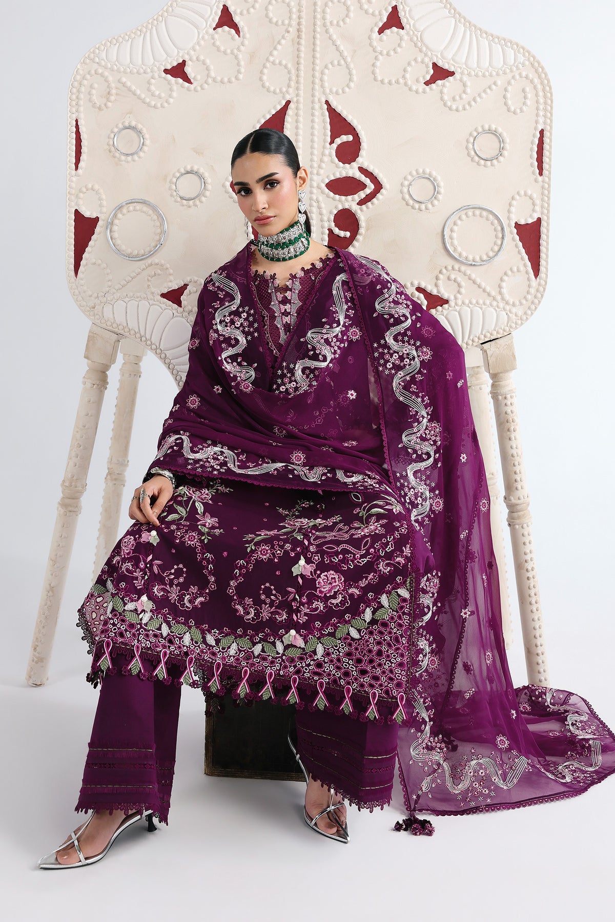 Qalamkar Embroidered Luxury Lawn