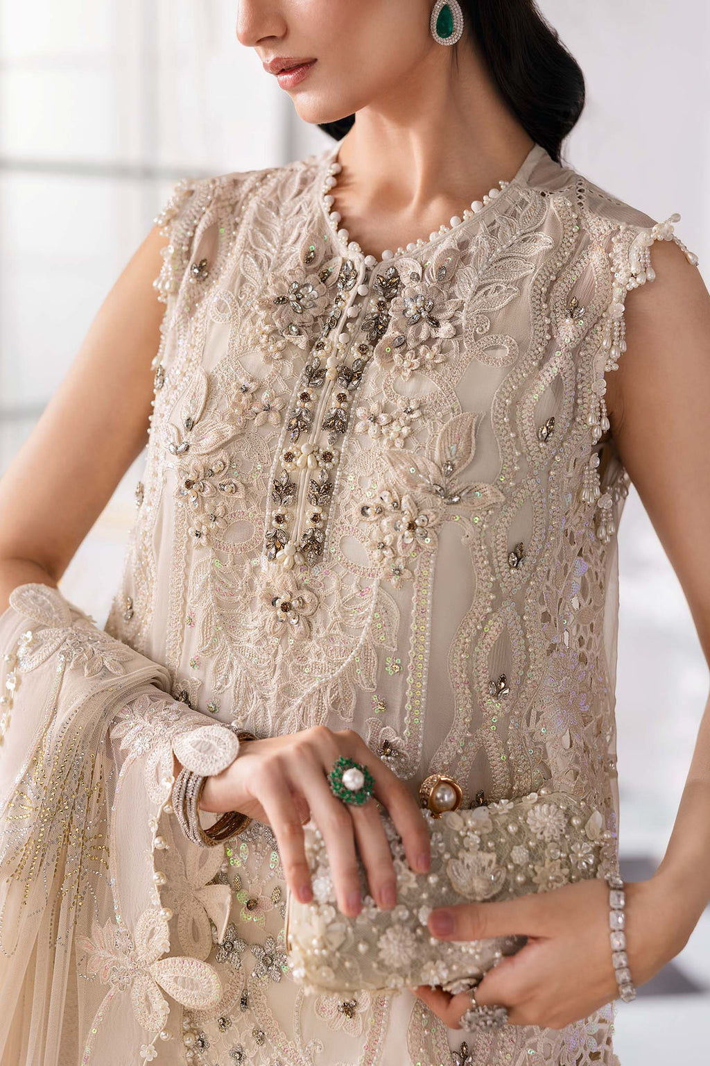 Maria B Embroidered Chiffon Suit