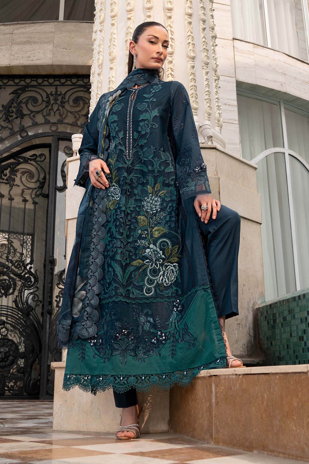 Maria B Embroidered Luxury Lawn
