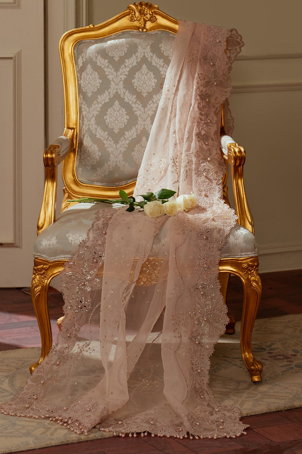 Baroque Embroidered Organza