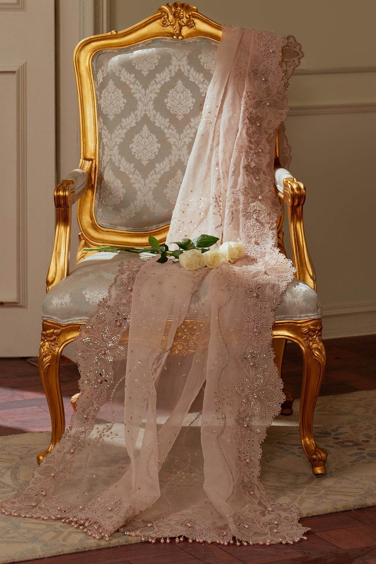 Baroque Embroidered Organza