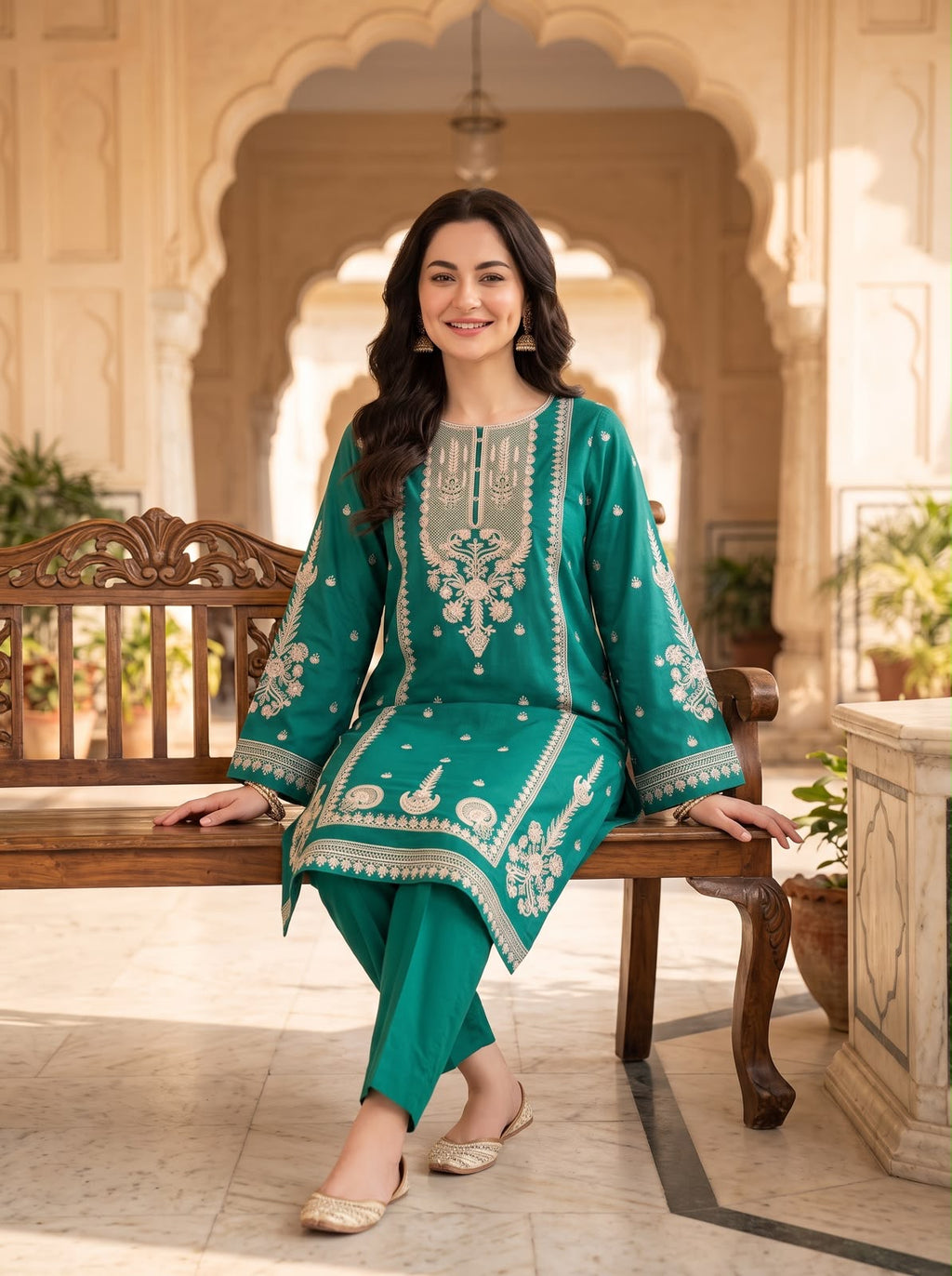 Embroidered Luxury Winter Creation 2 Pc