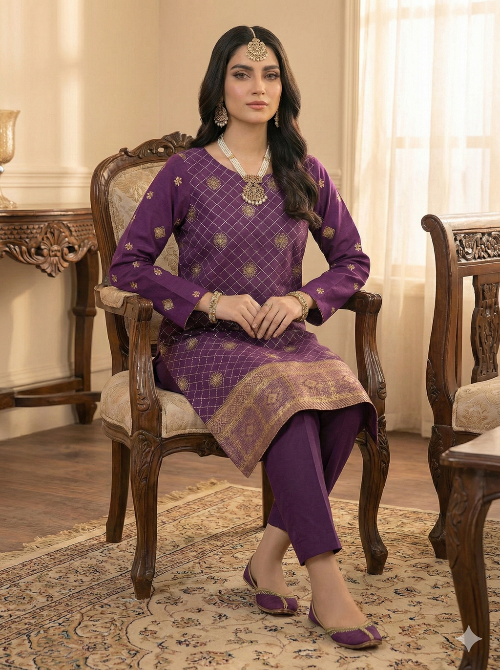 Embroidered Karandi 2 pcs