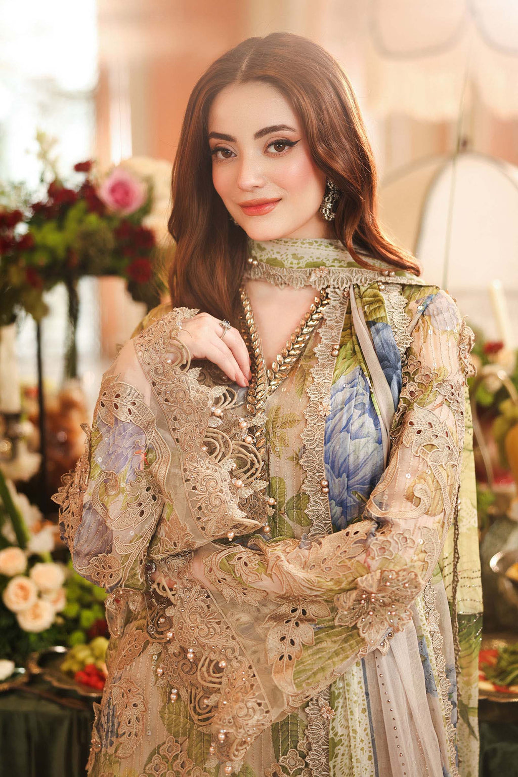 Maria B Embroidered Luxury Chiffon Dress