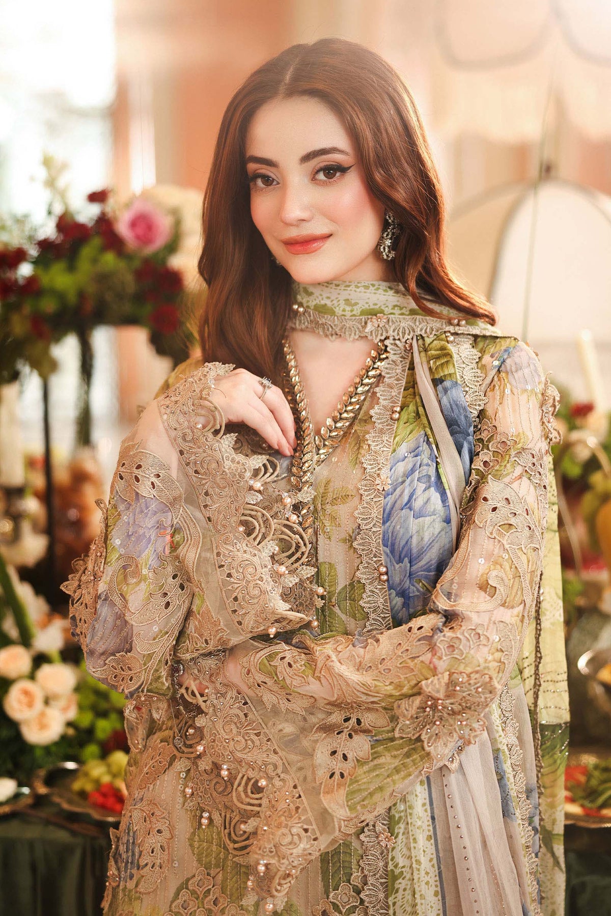 Maria B Embroidered Luxury Chiffon Dress