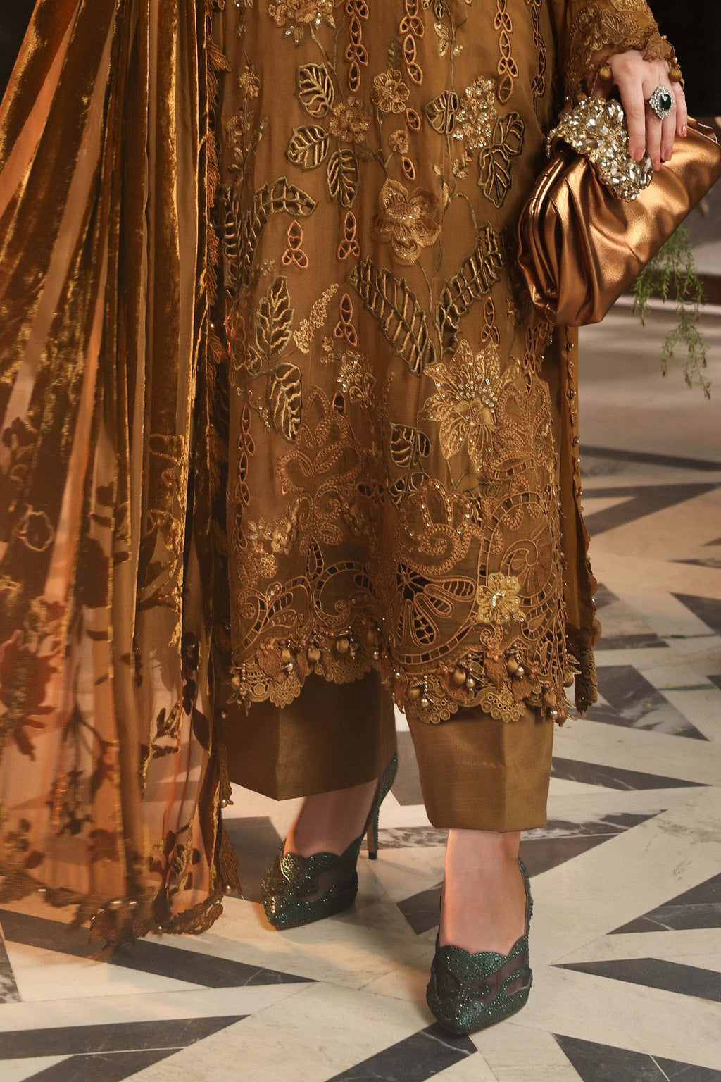 Maria B Embroidered Luxury Chiffon Dress