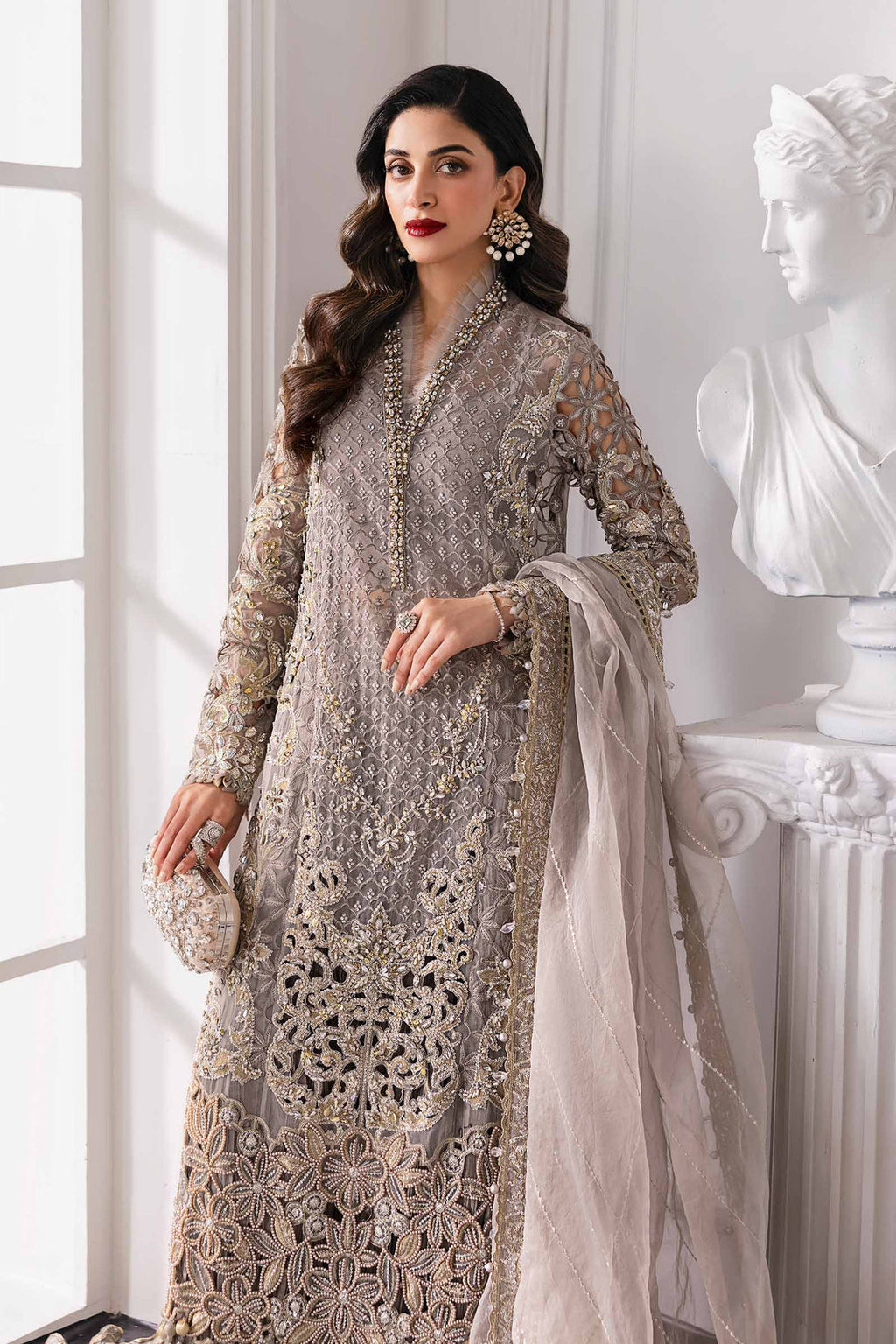 Maria B Embroidered Organza Suit