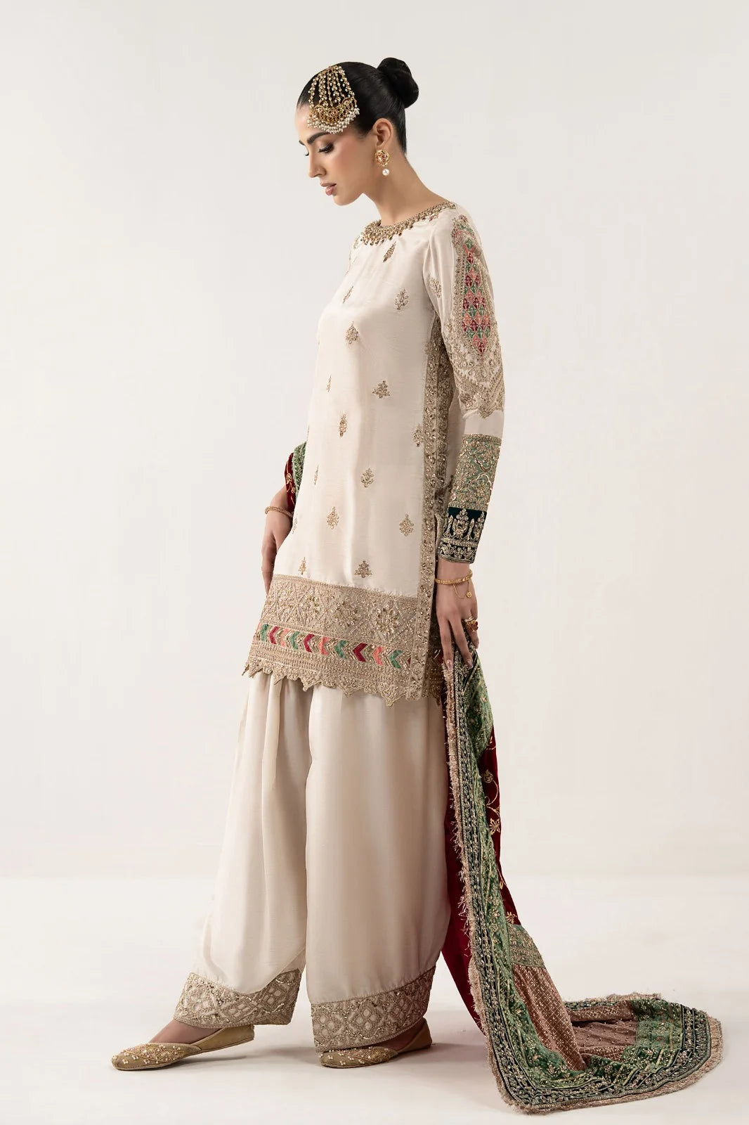 Maria B Embroidered Luxury Raw Silk Suit