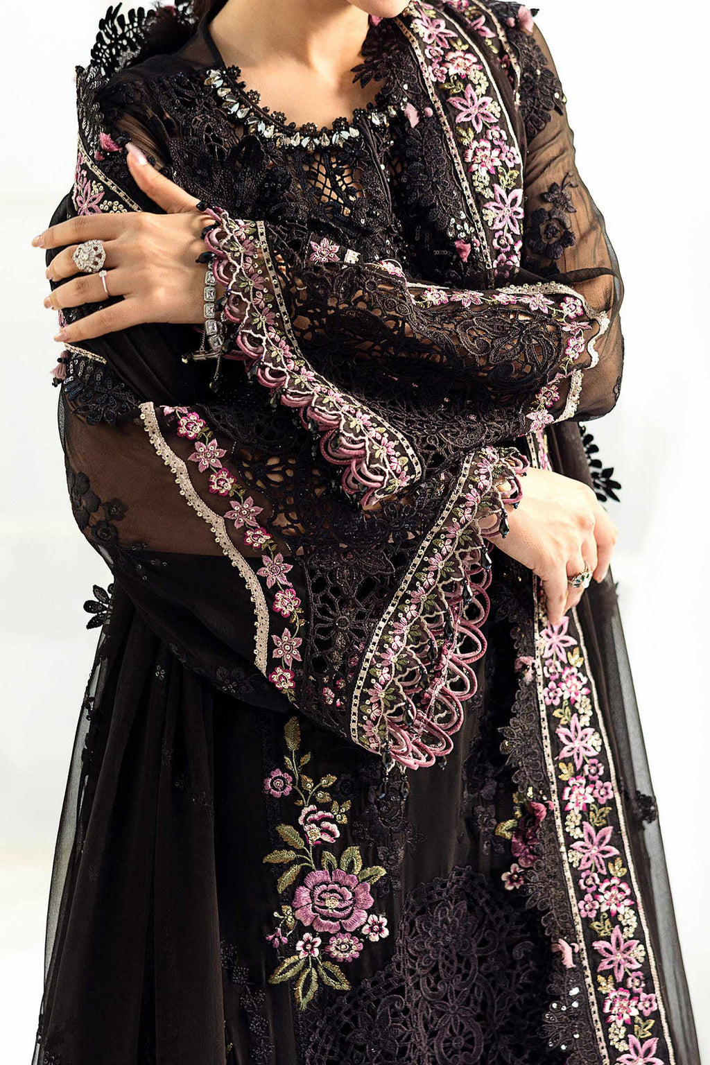 Maria B Embroidered Chiffon Suit