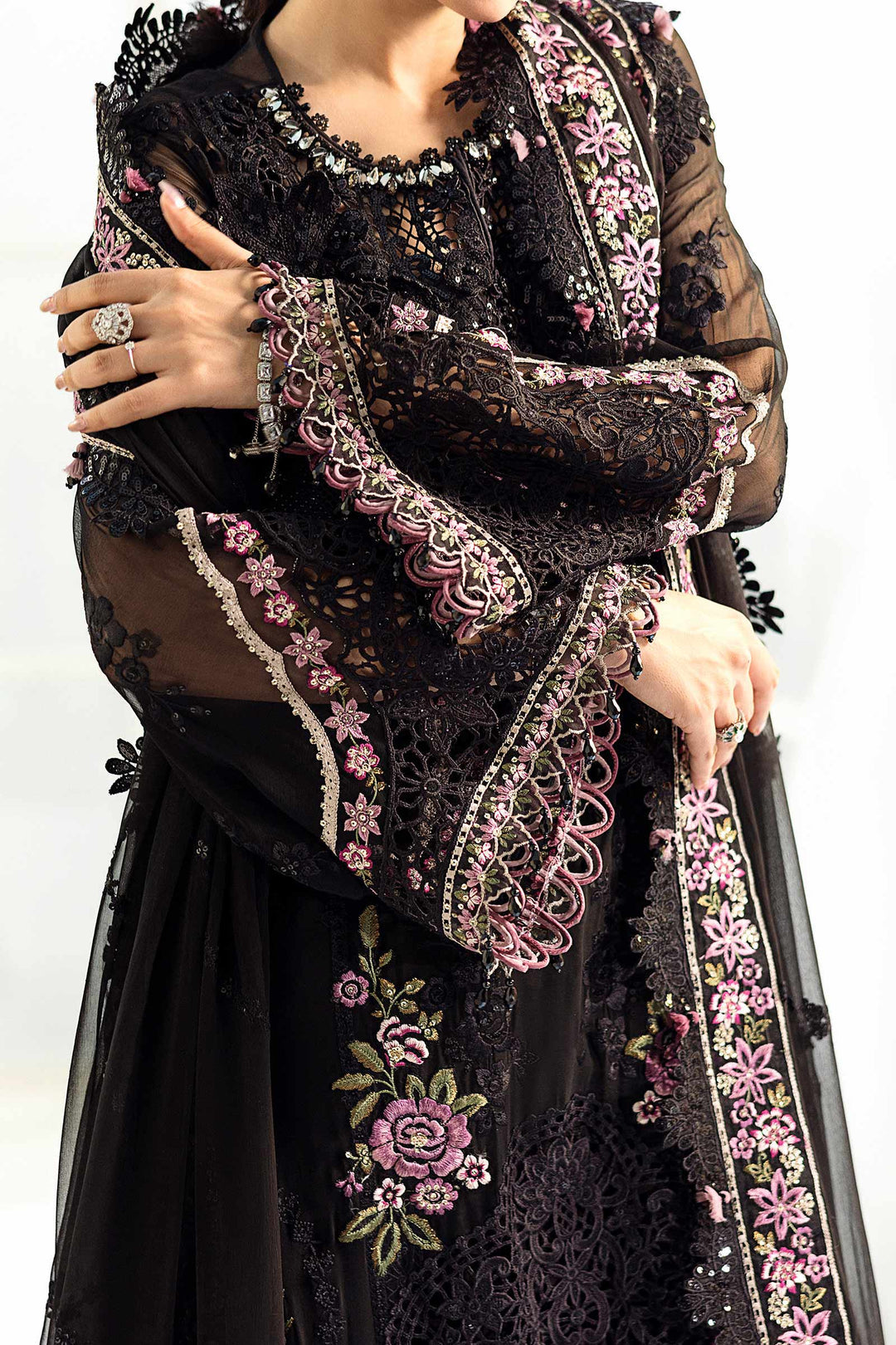 Maria B Embroidered Chiffon Suit