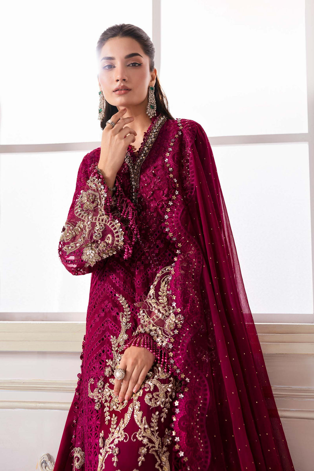 Maria B Luxury Embroidered Chiffon Unstitched Suit