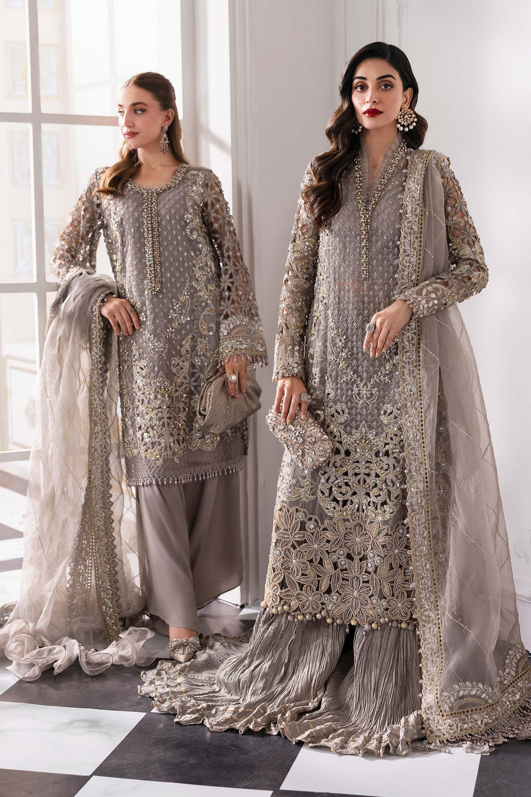 Maria B Embroidered Organza Suit