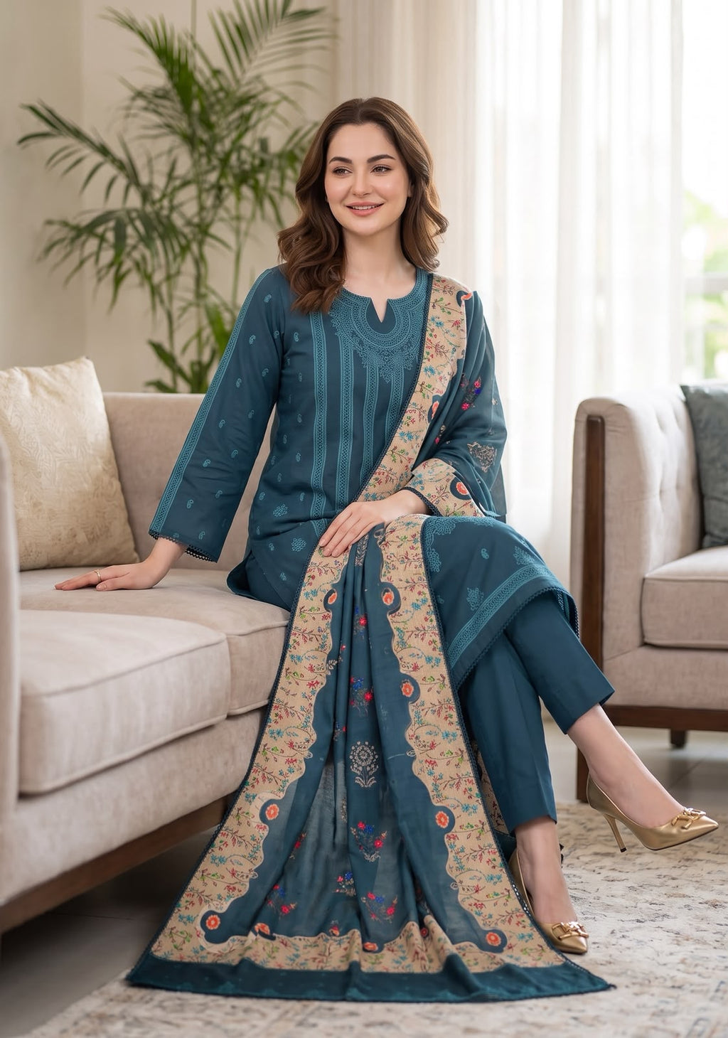 Embroidered Luxury Winter Creation