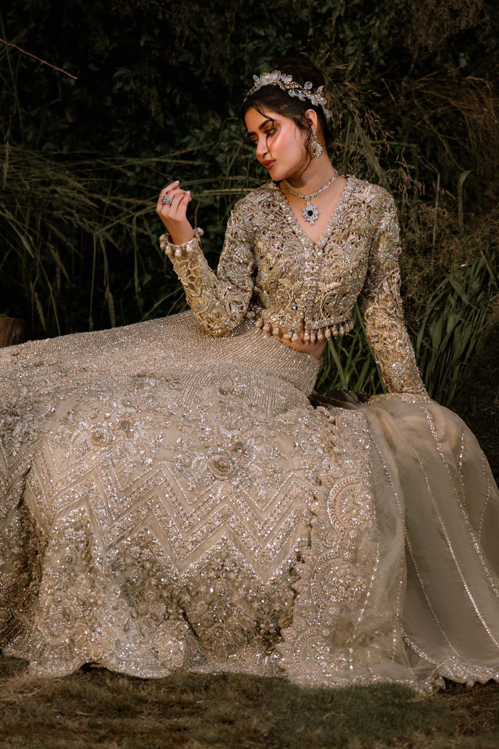 Maria B Embroidered Luxury Bridal Dress