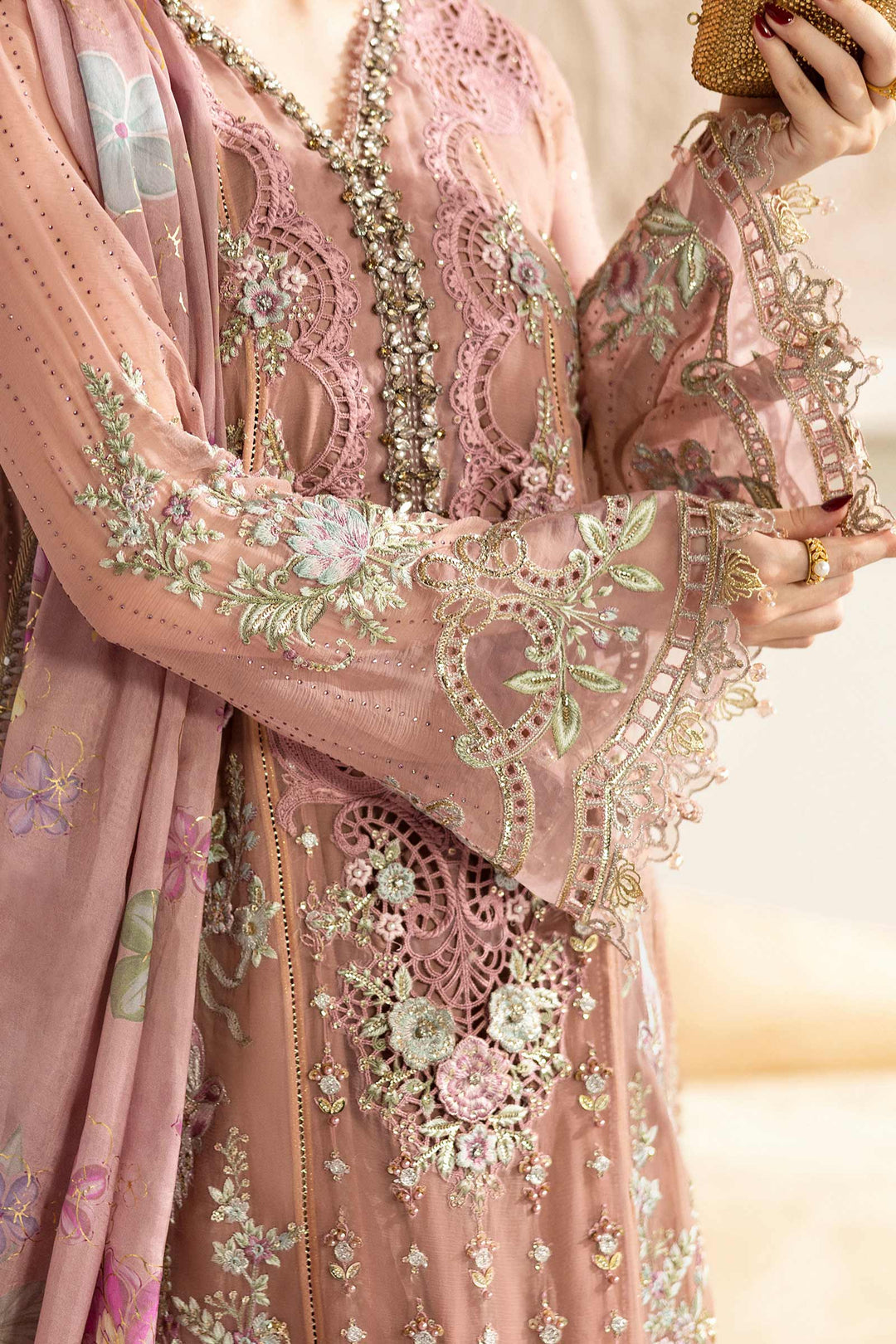 Maria B Embroidered Chiffon Suit