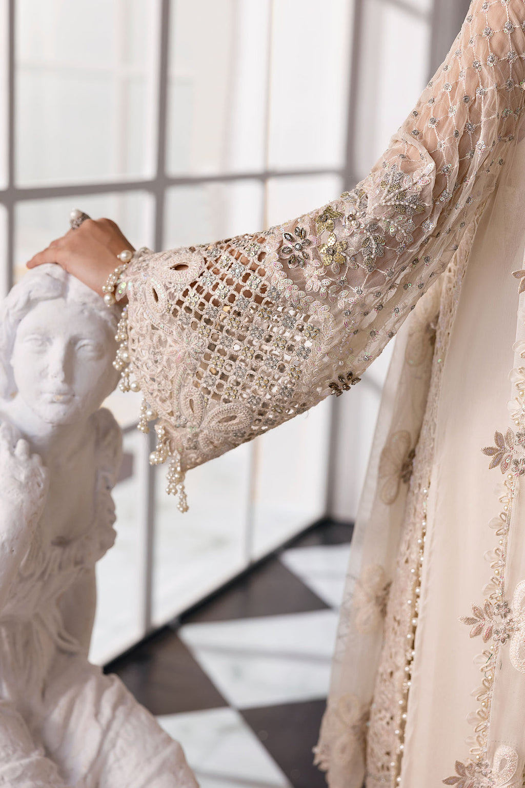 Maria B Embroidered Chiffon Suit