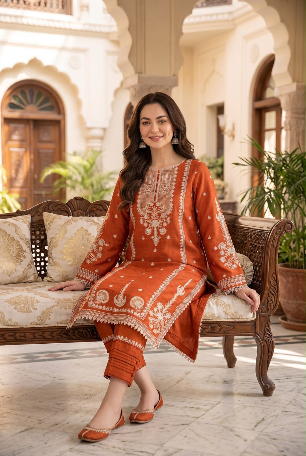 Embroidered Luxury Winter Creation 2 Pc