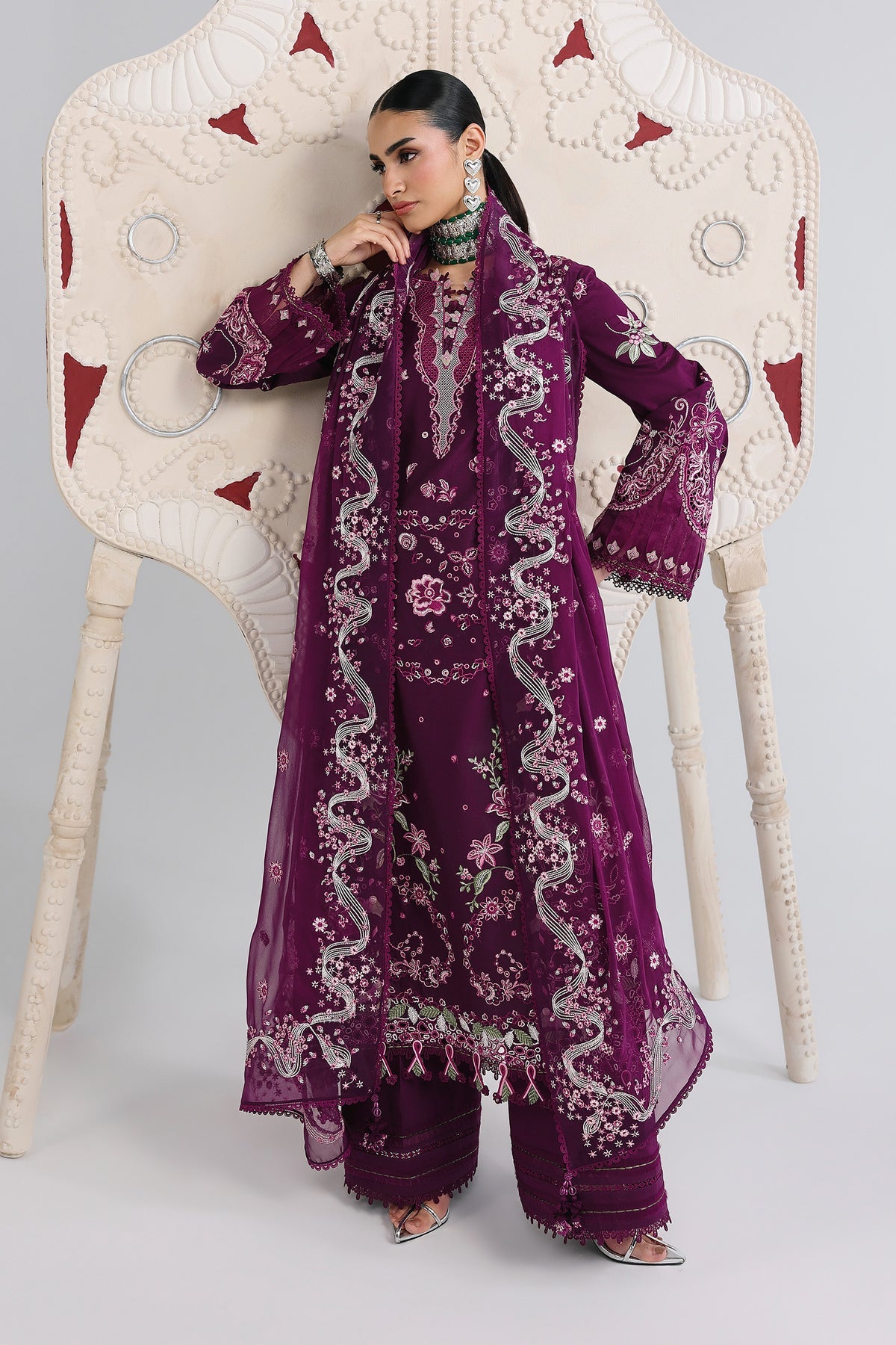 Qalamkar Embroidered Luxury Lawn