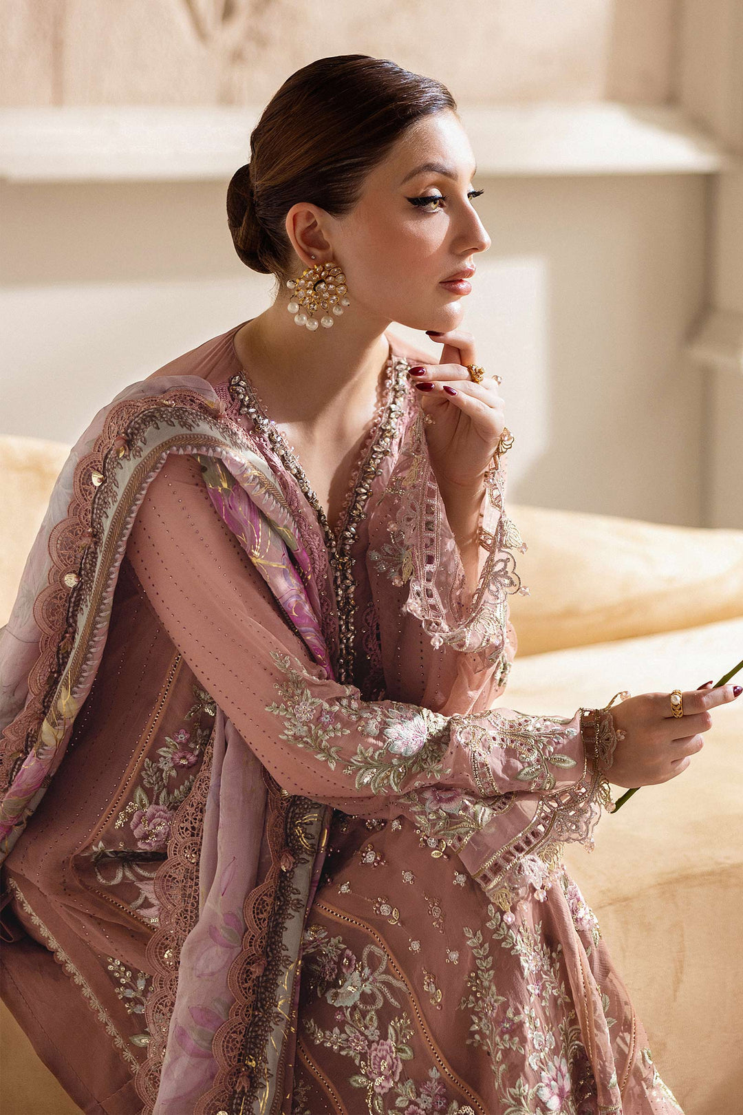 Maria B Embroidered Chiffon Suit