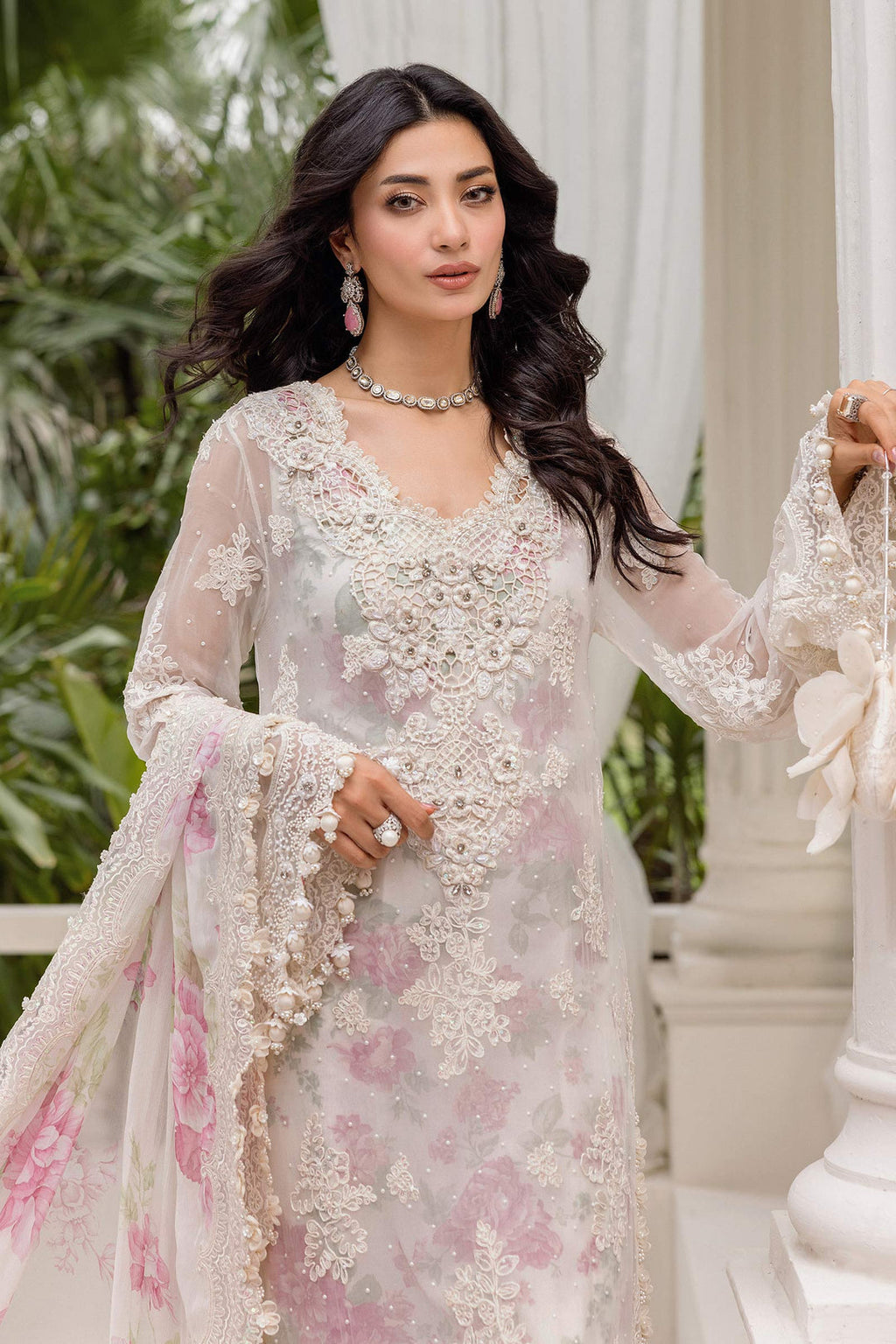 Maria B Embroidered Chiffon Suit