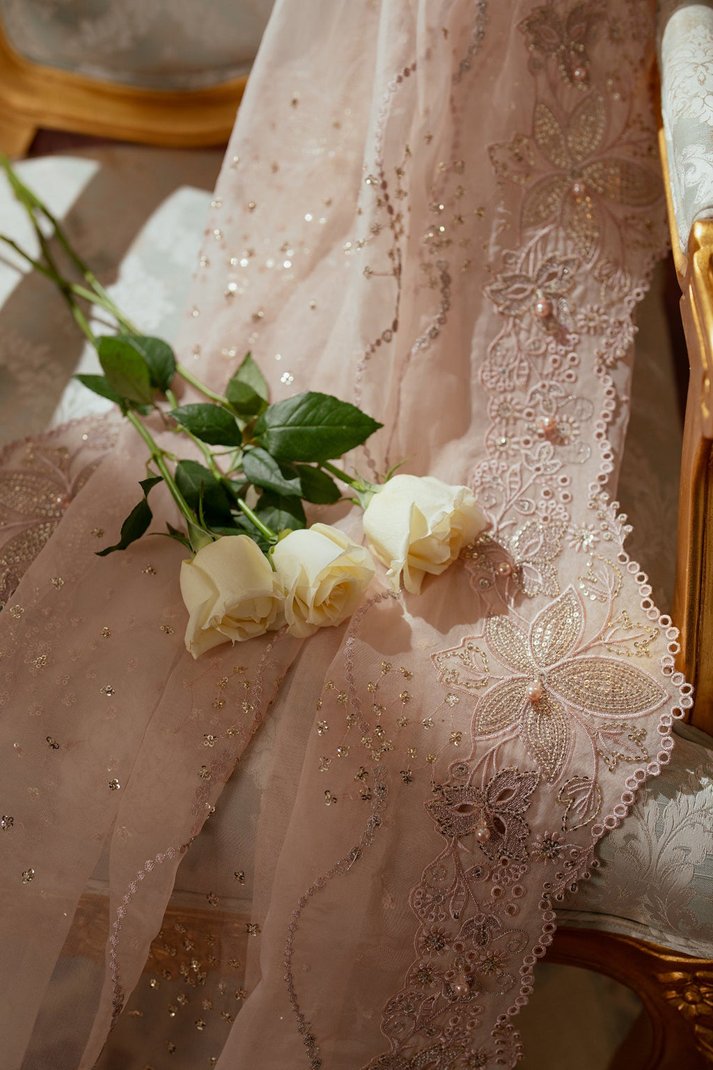 Baroque Embroidered Organza