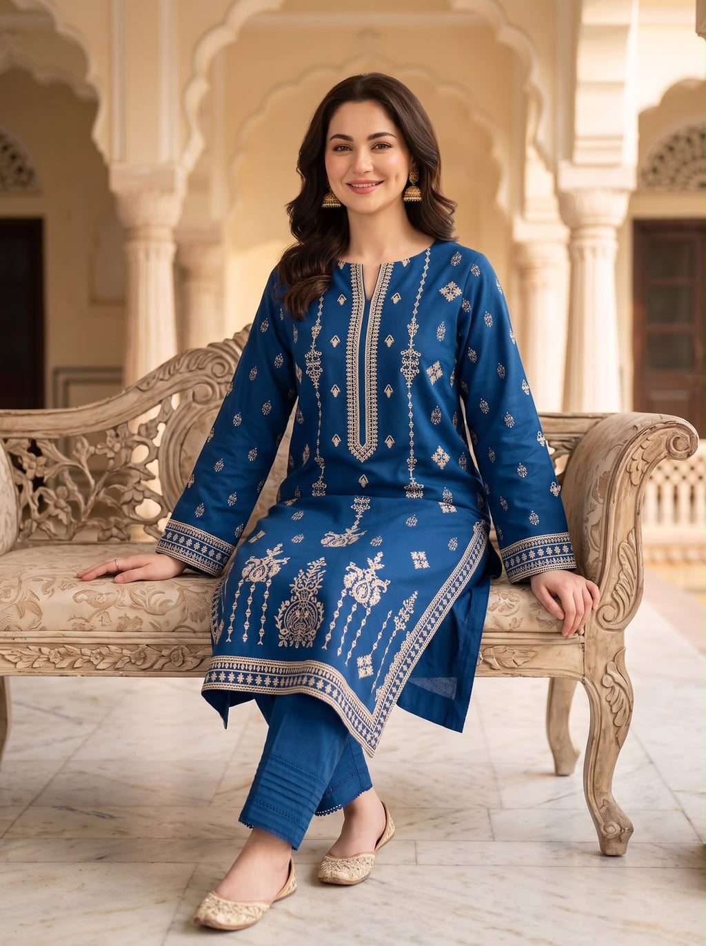Embroidered Luxury Winter Creation 2 Pc