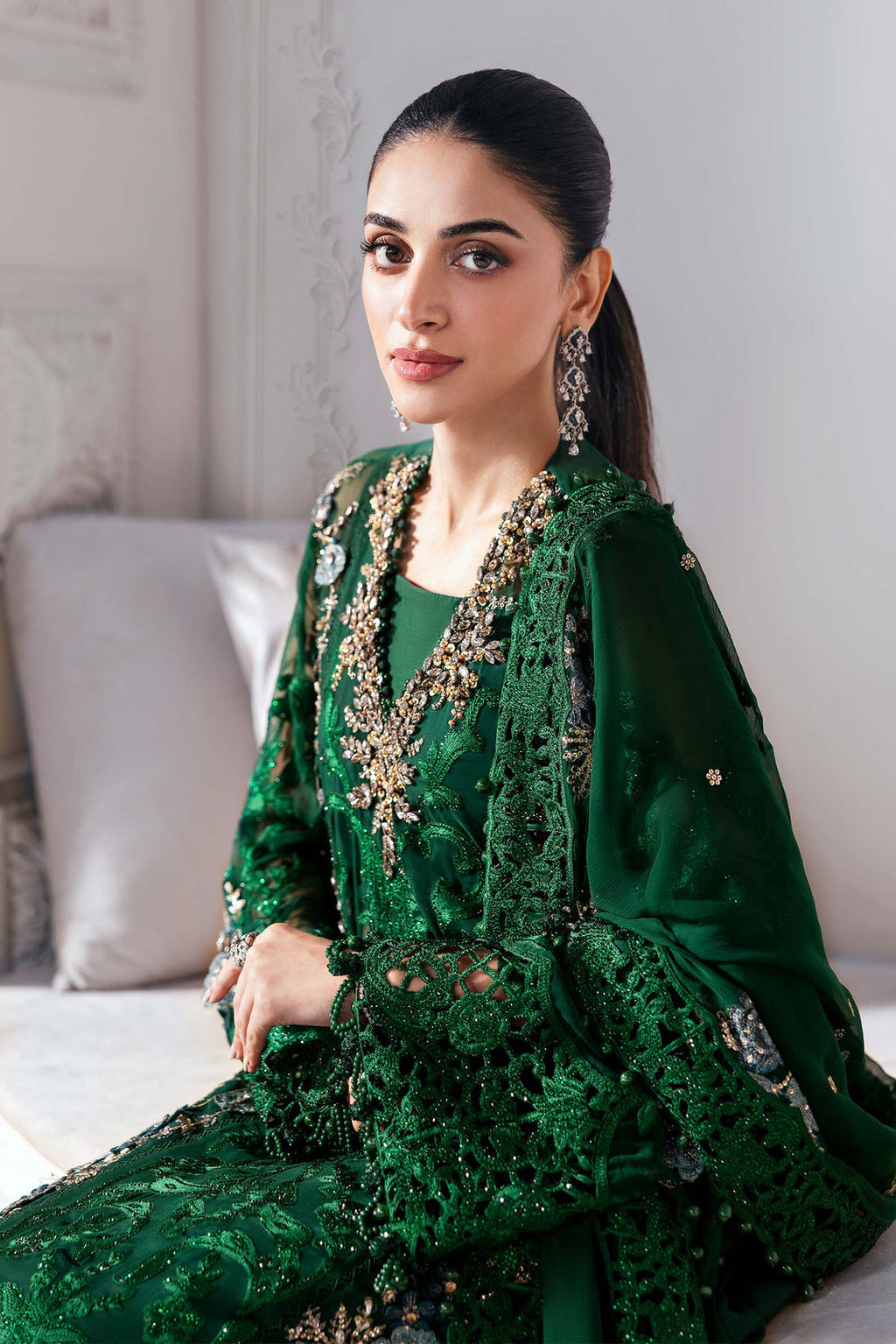 Maria B Embroidered Chiffon Suit