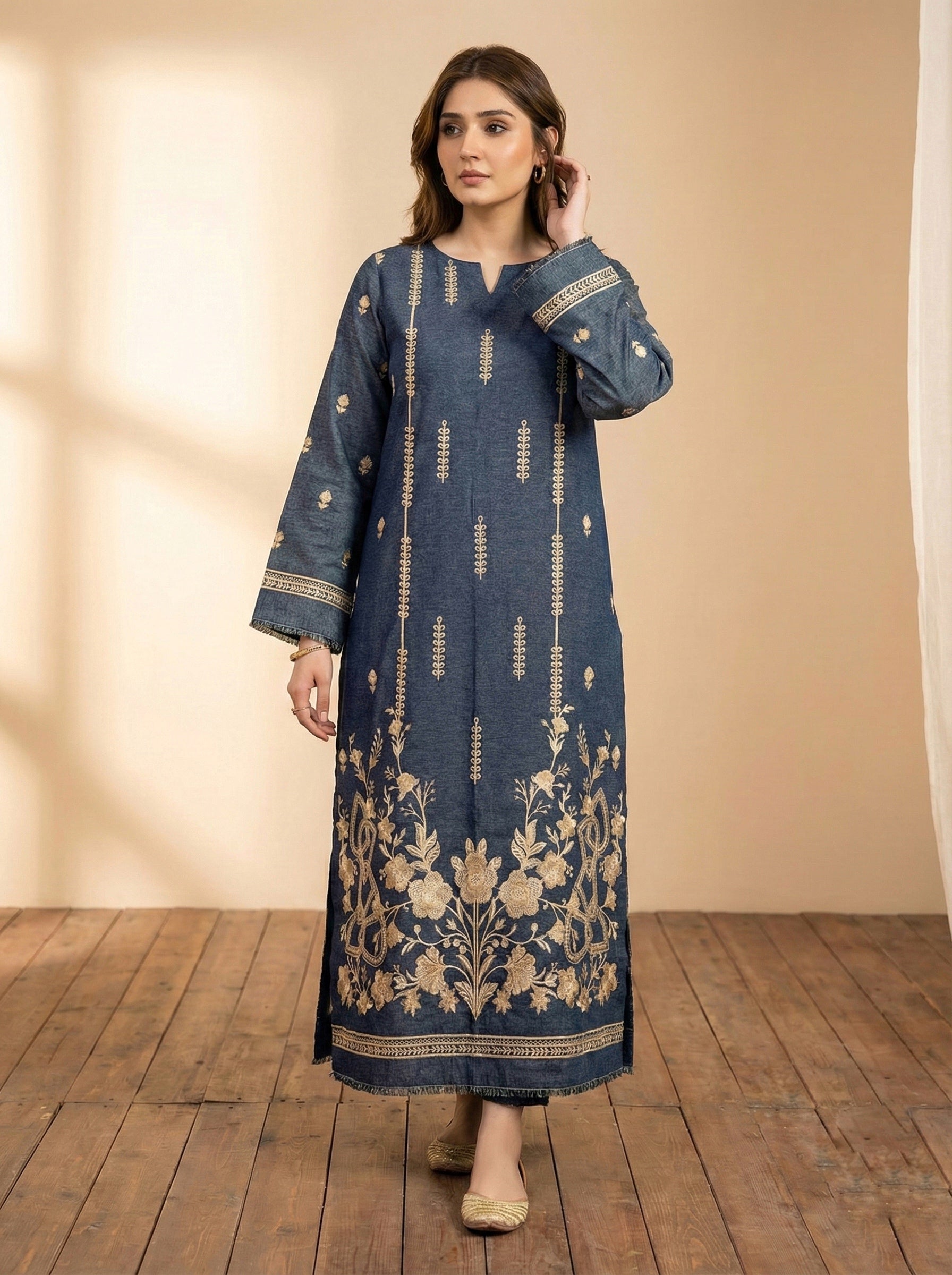Embroidered Karandi 2 Pc