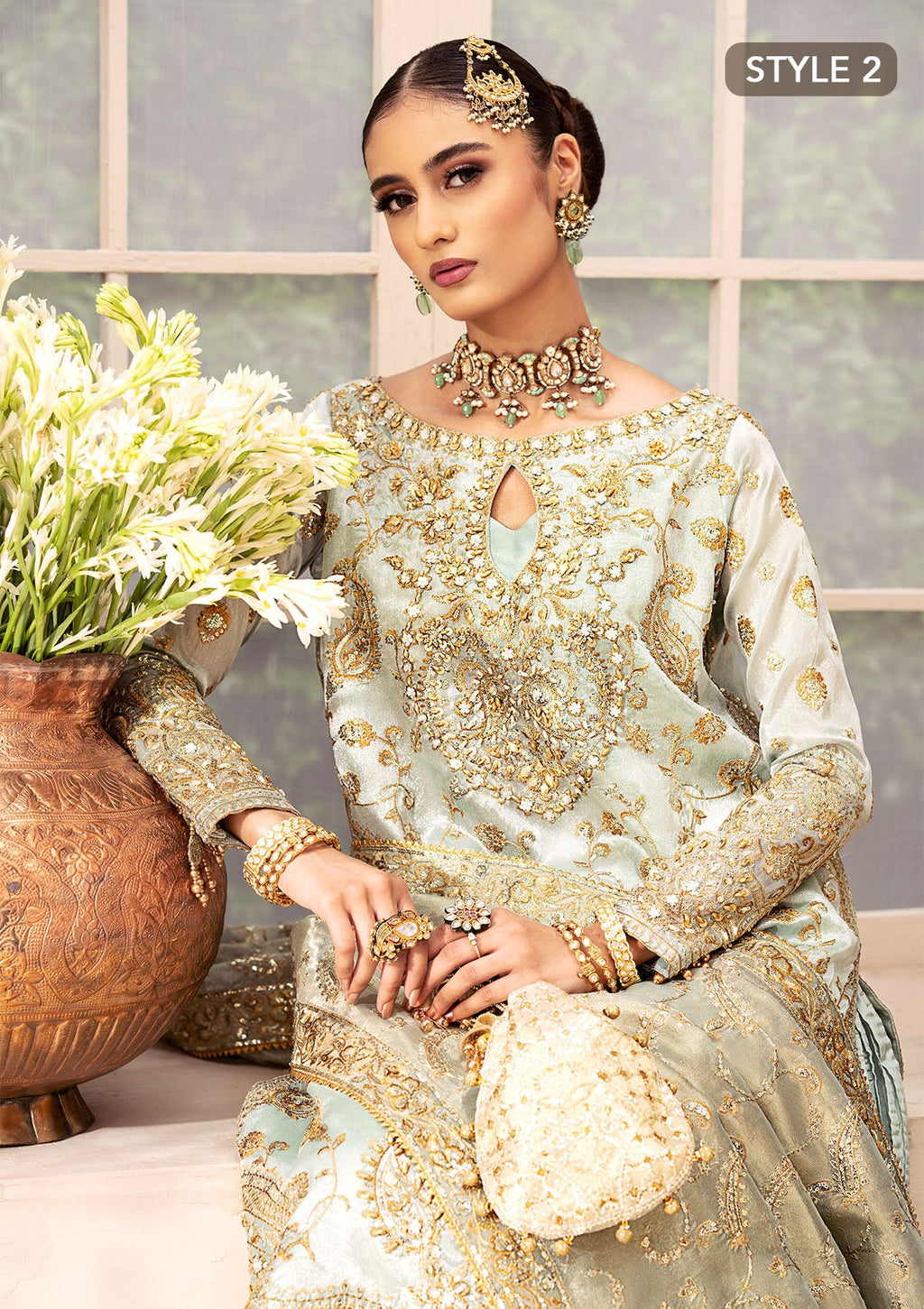 Aik Atelier Pure Tussel Silk Wedding Wear