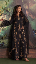 Embroidered Luxury Shamooz Silk Dress