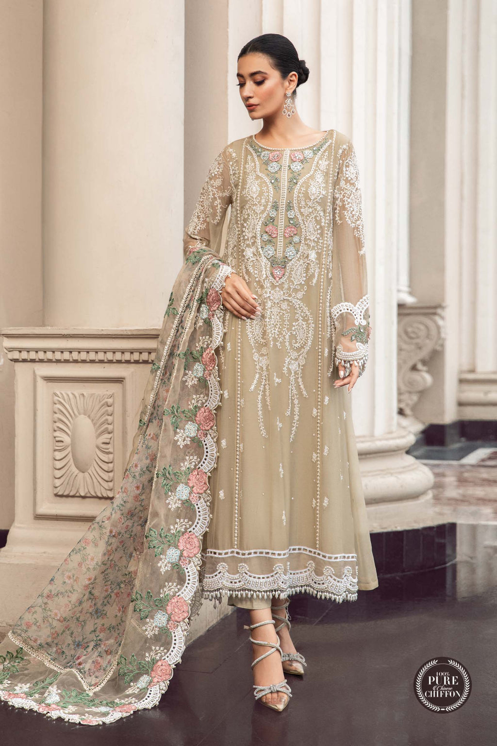 Maria b Embroidered Luxury Chiffon Dress