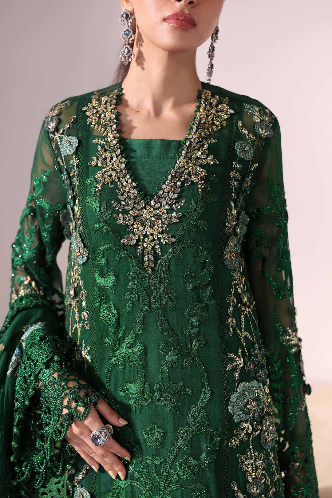 Maria B Embroidered Chiffon Suit