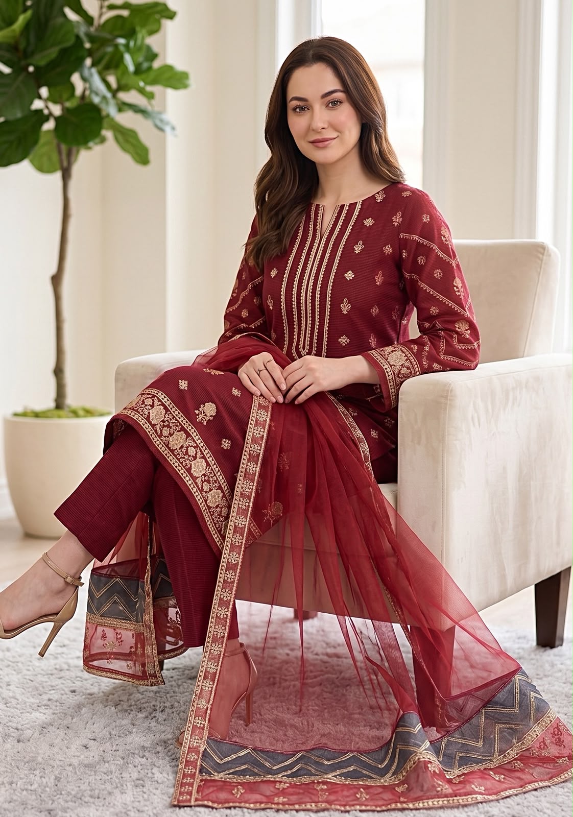Ghani Cotton Net Suit