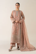 Maria B Embroidered Tussal Silk Suit