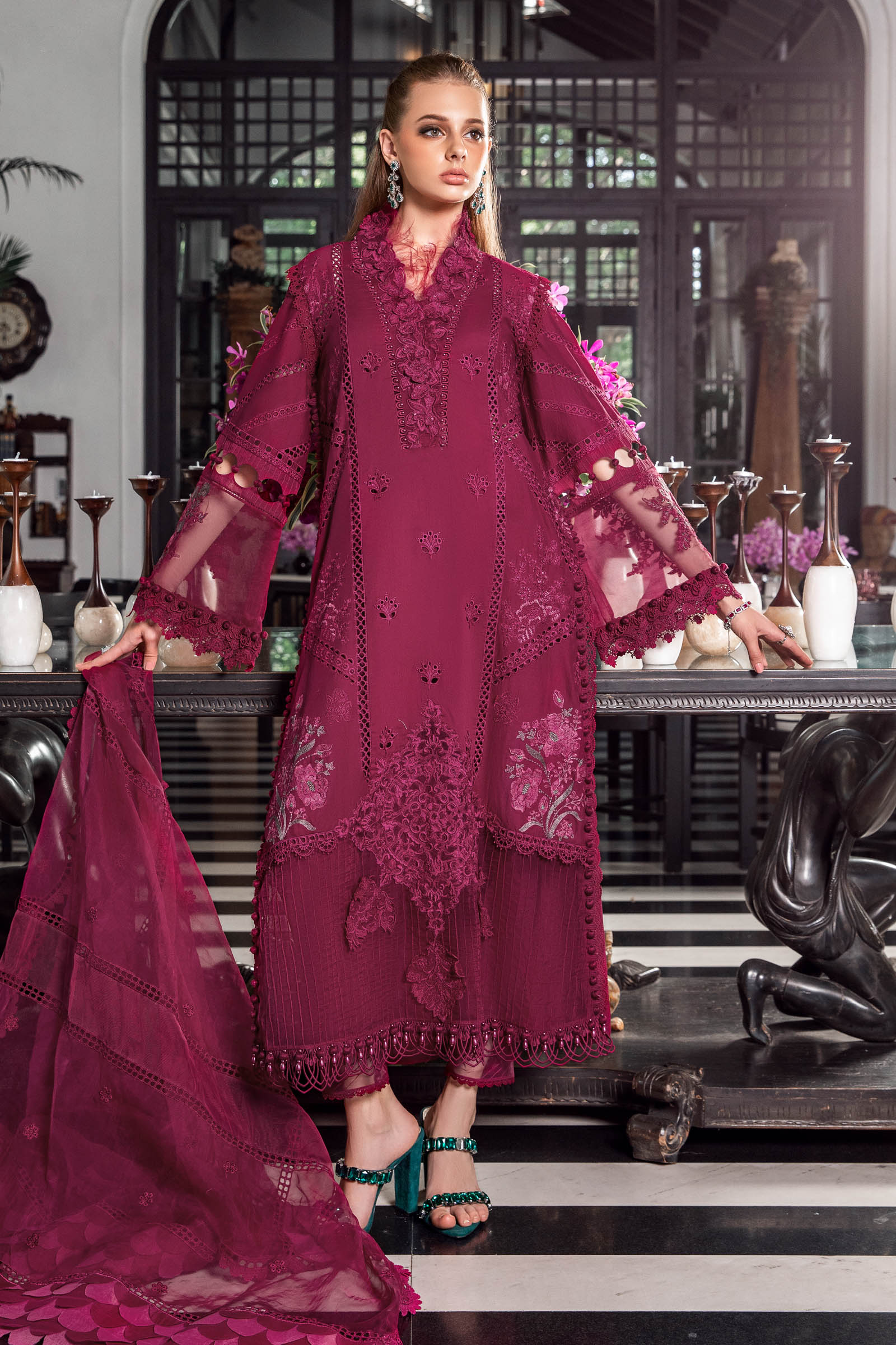Maria B Embroidered Luxury Lawn