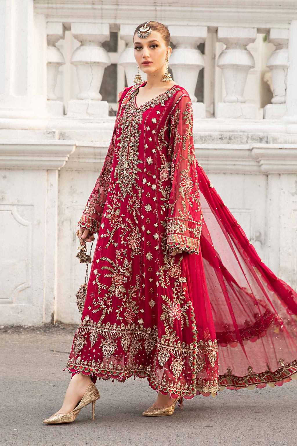 Maria B Embroidered Chiffon Suit