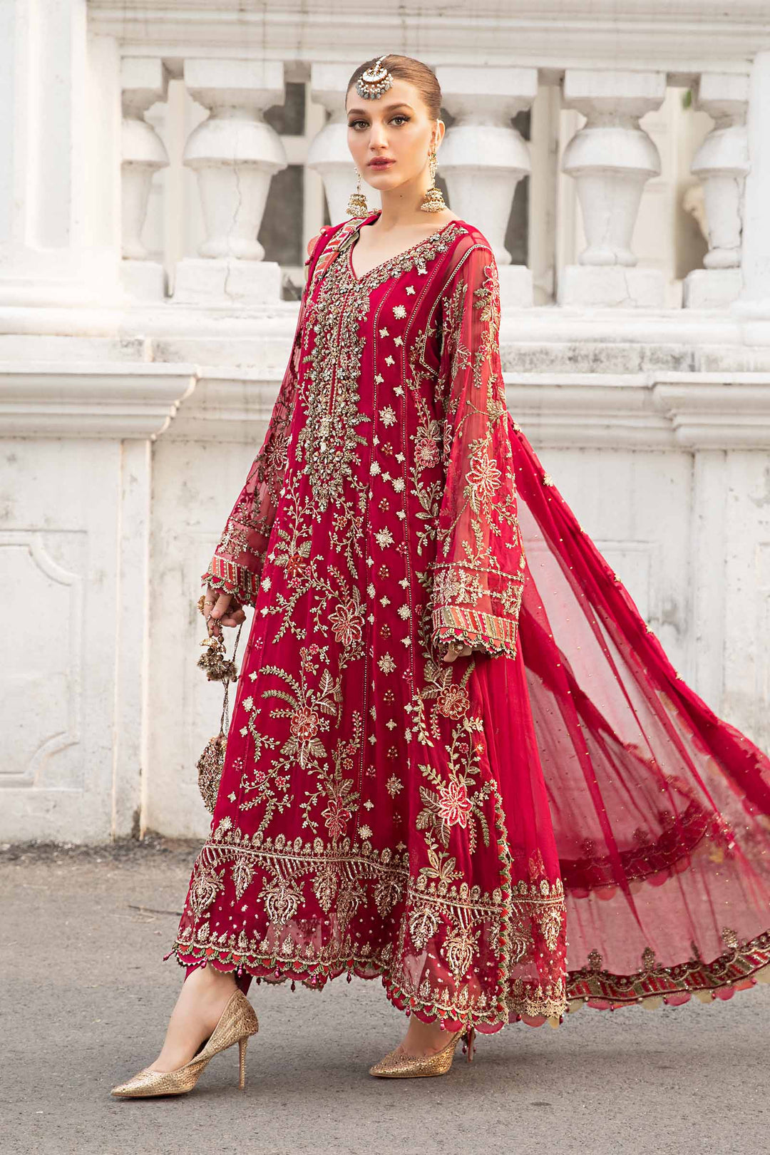 Maria B Embroidered Chiffon Suit