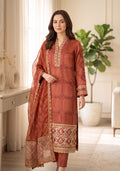 Embroidered Luxury Shamooz Silk Dress