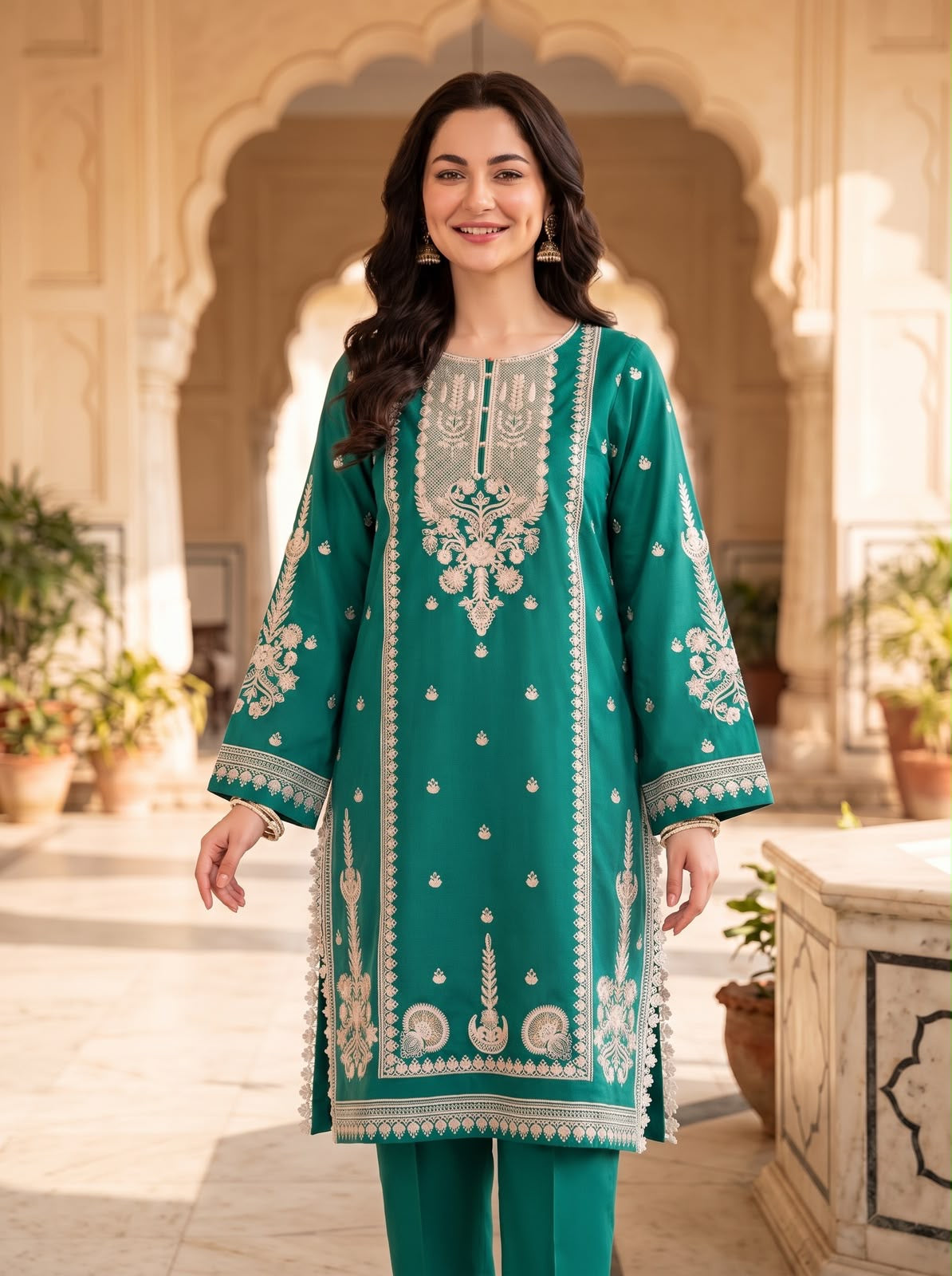 Embroidered Luxury Winter Creation 2 Pc