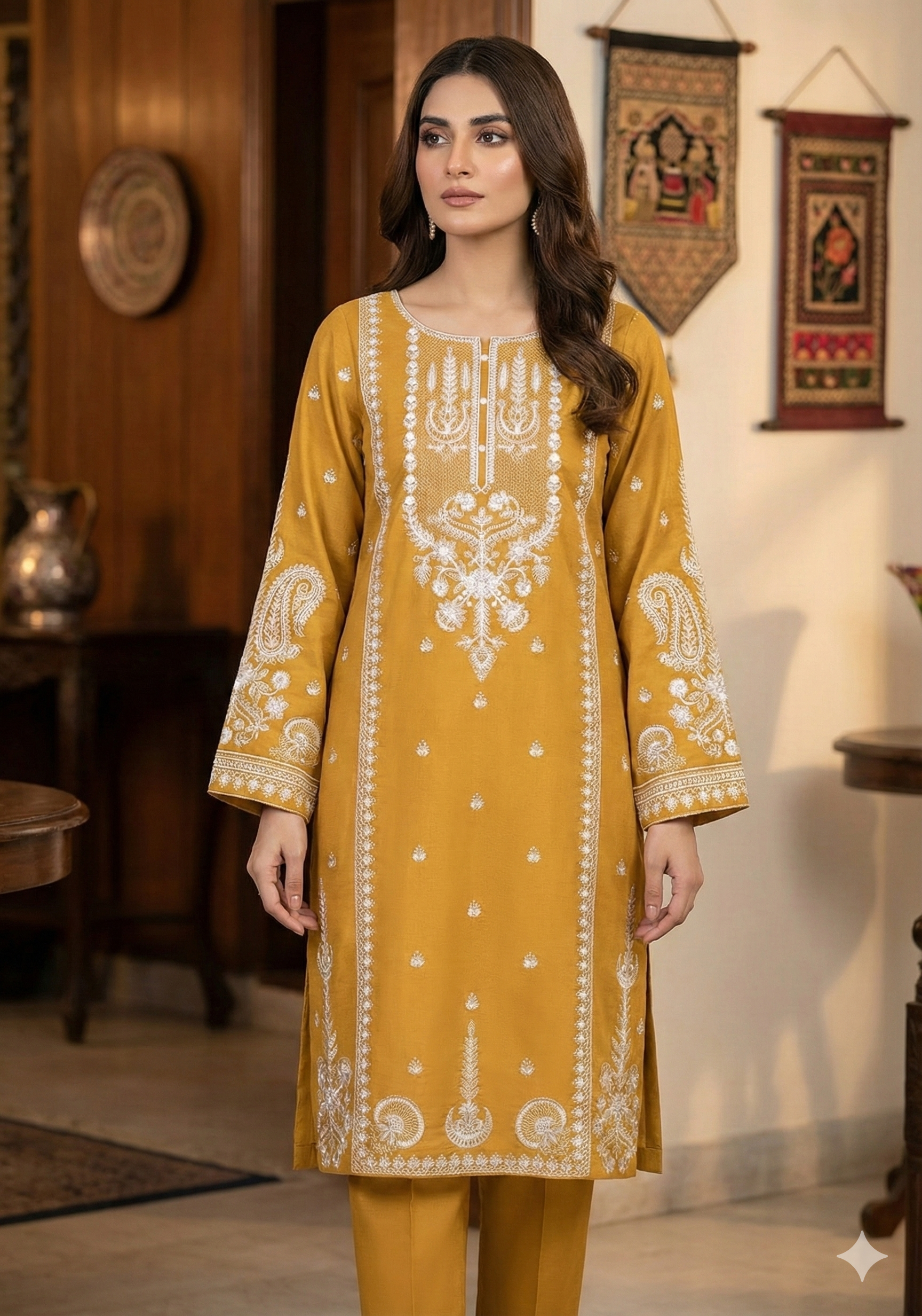 Embroidered Karandi 2 pcs